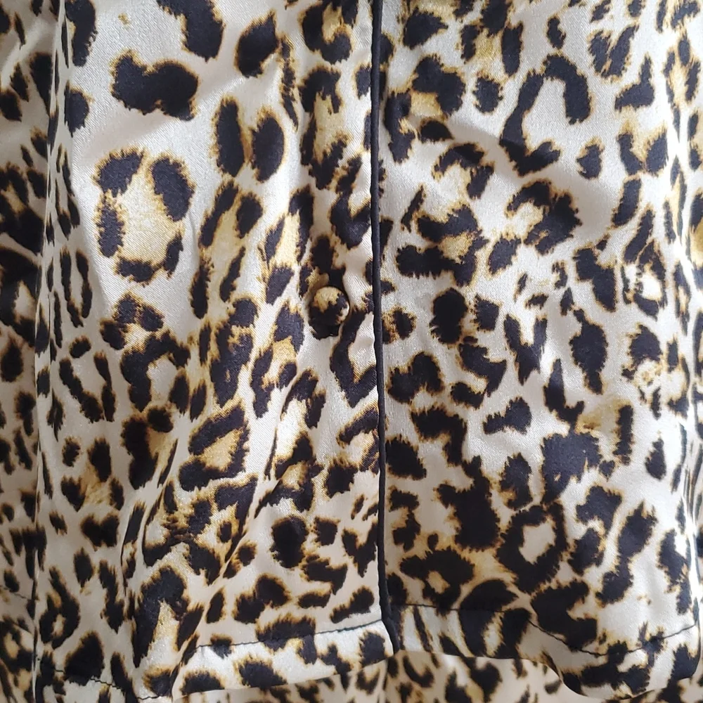 INC International Concepts Intimates Cheetah 🐆 Pajama Night ware - Picture 7 of 14
